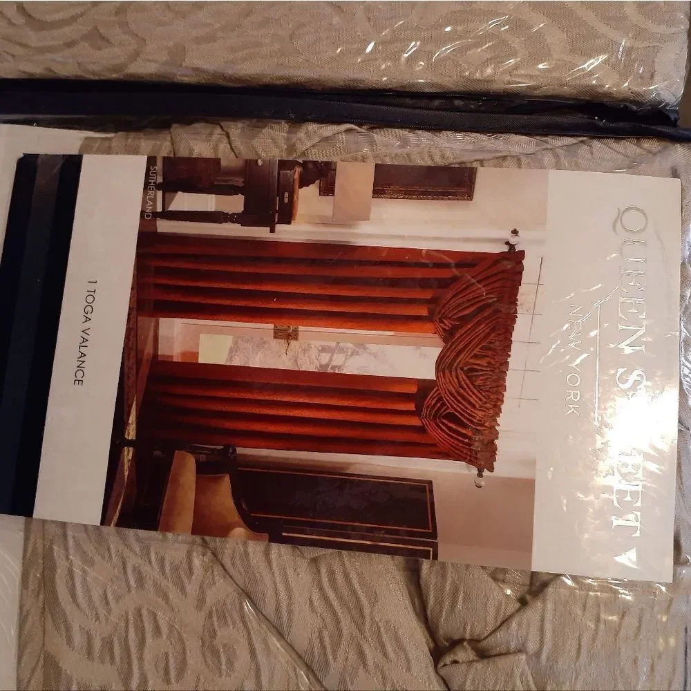 BRAND NEW TOGA VALENCES - LIGHT TAN NEUTRAL  COLOR